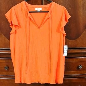 Womens Orange Blouse